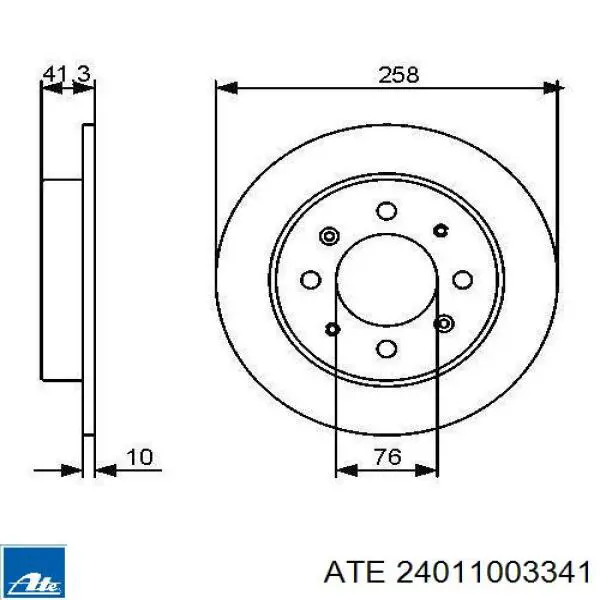 Задні дискові гальма ATE 24011003341 ціна, від 24.35 USD