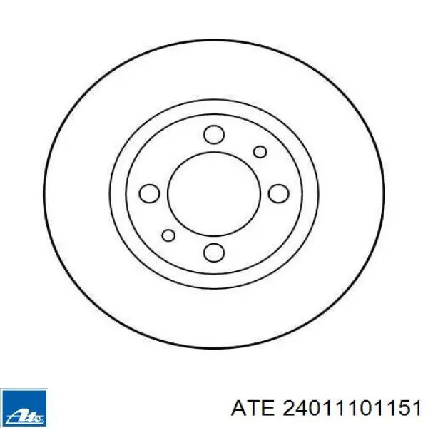 Диск переднього гальма ATE 24011101151 ціна, від 21.18 USD