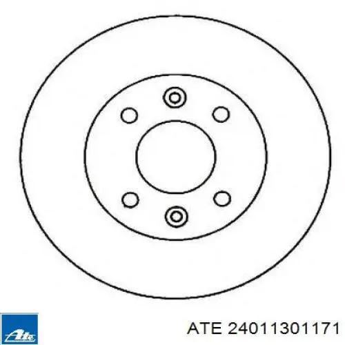 Диск переднього гальма ATE 24011301171 ціна, від 4.97 USD