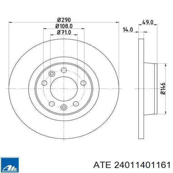 Задні дискові гальма ATE 24011401161 ціна, від 40.91 USD