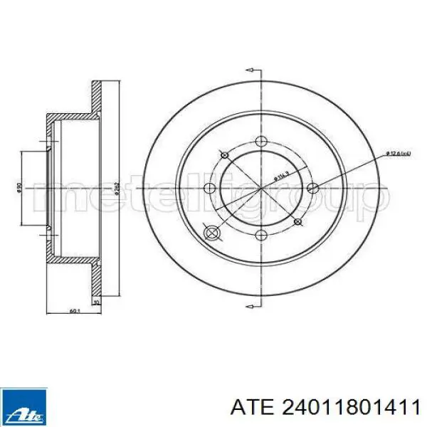 Задні дискові гальма ATE 24011801411 ціна, від 25.36 USD
