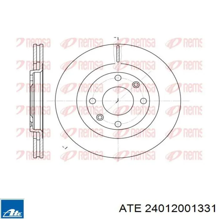 Диск переднього гальма ATE 24012001331 ціна, від 25.53 USD