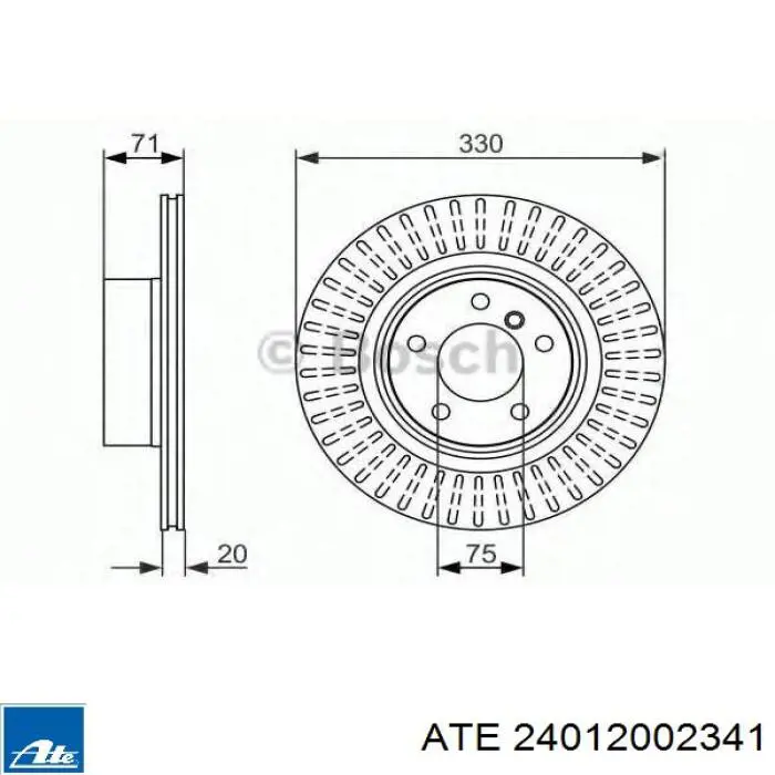 Задні дискові гальма ATE 24012002341 ціна, від 70.22 USD