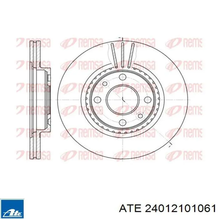 24012101061 ATE диск гальмівний передній