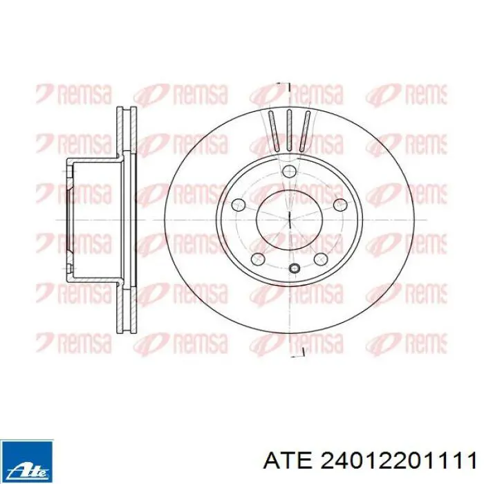 24012201111 ATE диск гальмівний передній