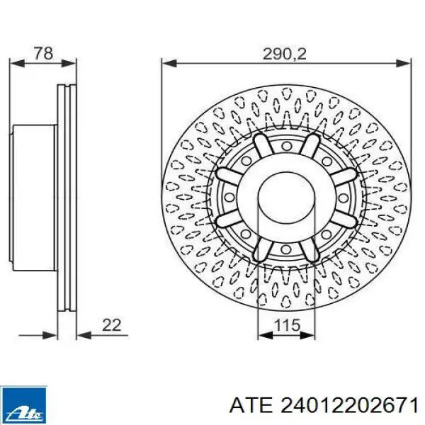 Задні дискові гальма ATE 24012202671 ціна, від 47.58 USD