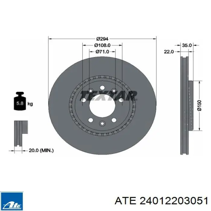 Диск гальмівний задній Jurid/Bendix BDS1753