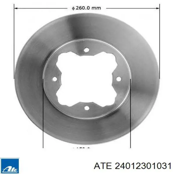 Диск переднього гальма ATE 24012301031 ціна, від 30.85 USD