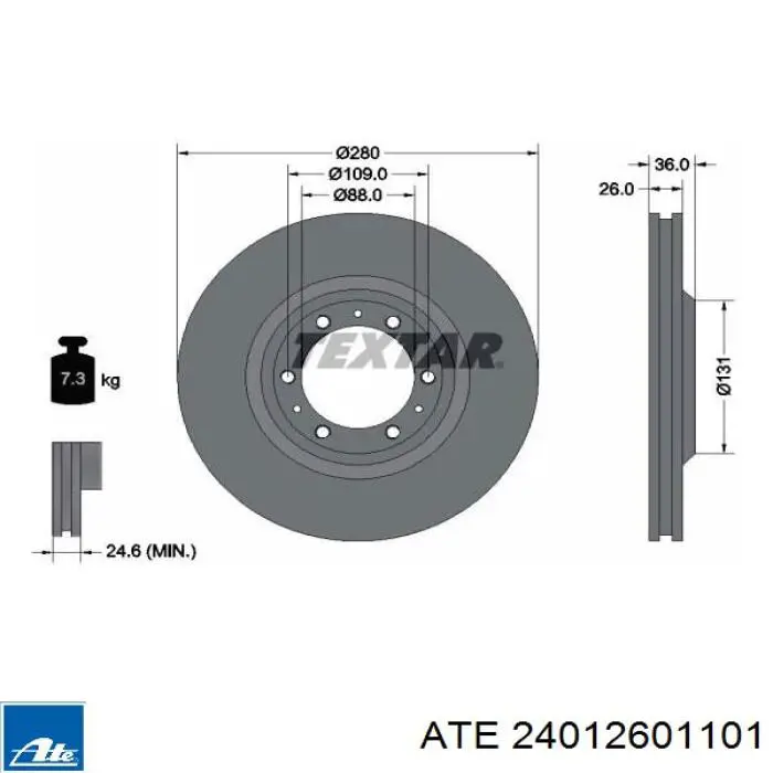 8970460800 Isuzu Гальмо дискове переднє