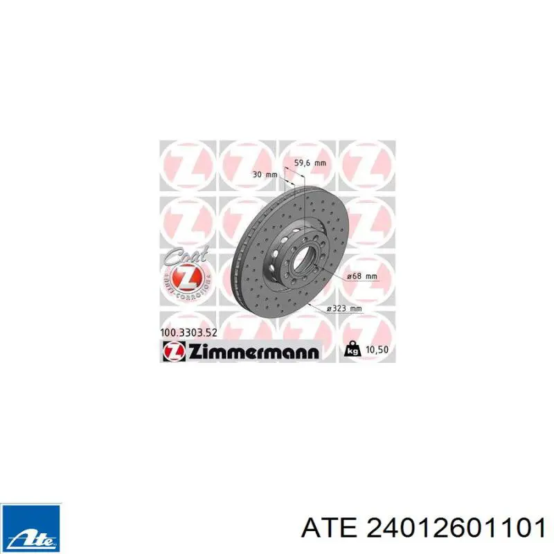 Диск переднього гальма Isuzu 8970460800 ціна, від 34.60 USD