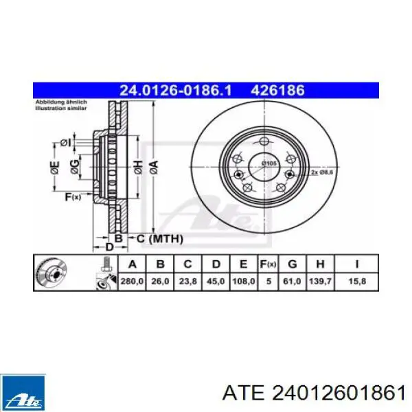 Диск переднього гальма Jurid/Bendix BDS1018 ціна, від 65.31 USD