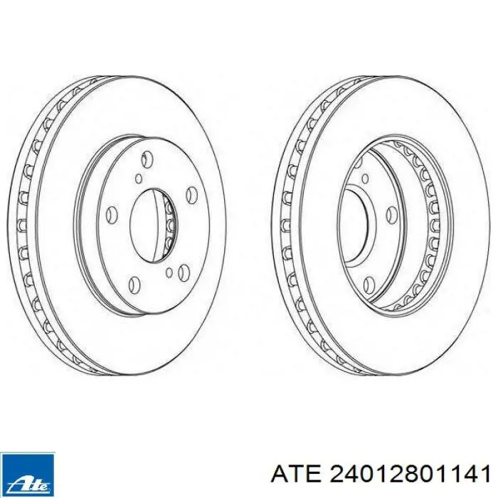 Диск гальмівний передній ATE 24012801141