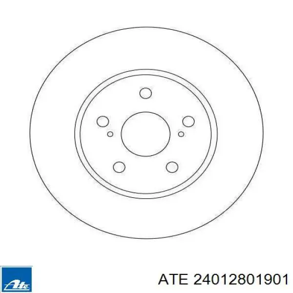 Диск гальмівний передній ATE 24012801901
