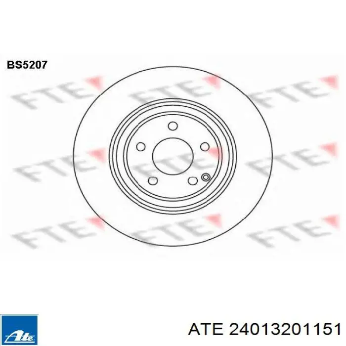 Диск гальмівний передній ATE 24013201151