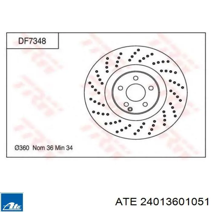 Диск гальмівний передній Mercedes A2204211912