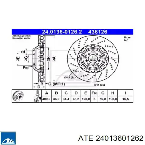 Гальмівні диски передні BFL48151 SHW