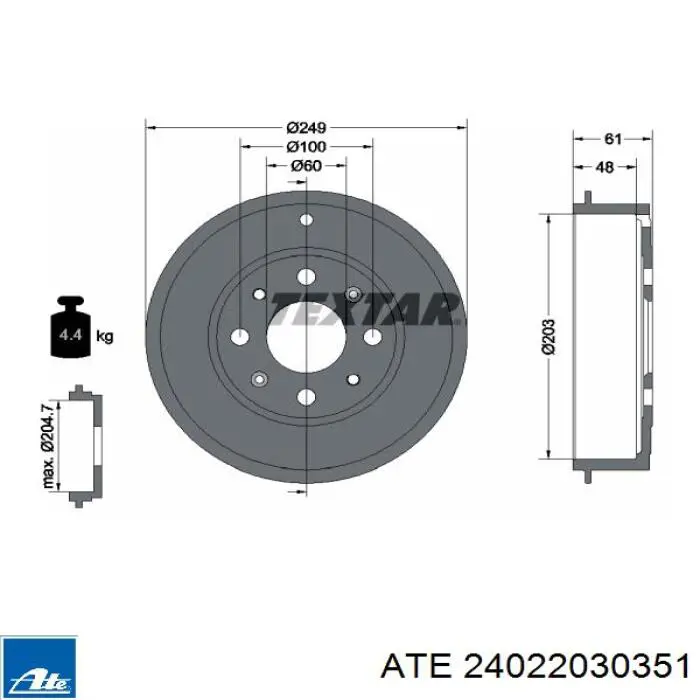 Барабан гальмівний задній Optimal BT2440