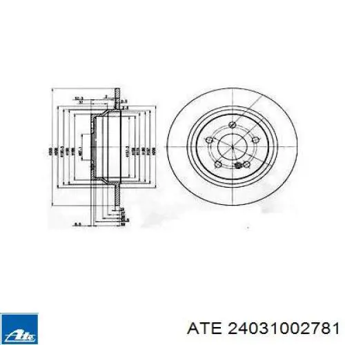 Задні дискові гальма ATE 24031002781 ціна, від 36.63 USD
