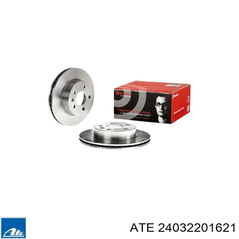 Диск переднього гальма ATE 24032201621 ціна, від 36.75 USD