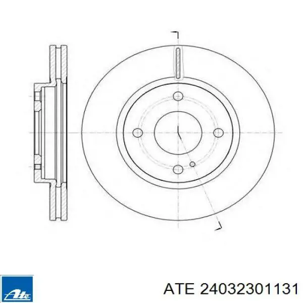 Диск переднього гальма ATE 24032301131 ціна, від 41.96 USD