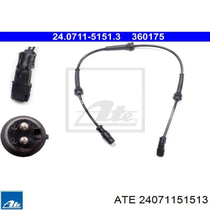 Датчик АБС (ABS) передній 24071151513 ATE