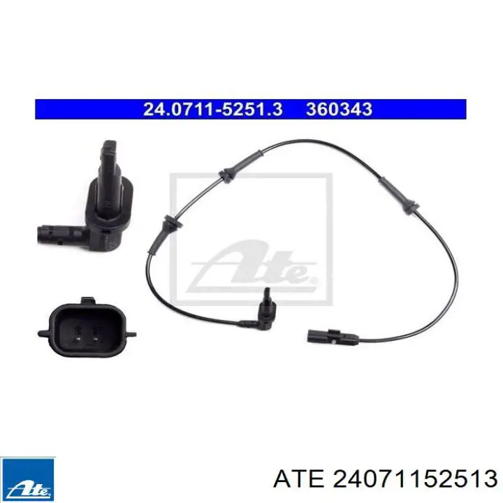 Датчик ABS передній ATE 24071152513 ціна, від 39.09 USD