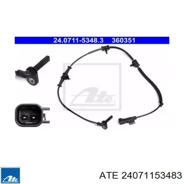 Датчик ABS передній ATE 24071153483 ціна, від 16.82 USD