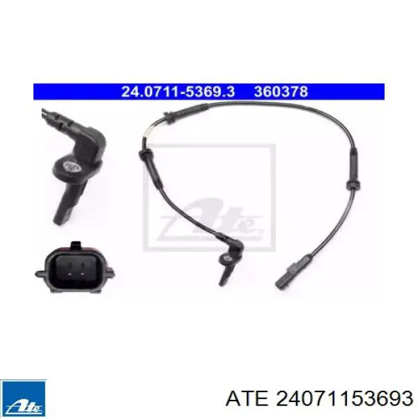 Датчик ABS передній ATE 24071153693 ціна, від 21.89 USD