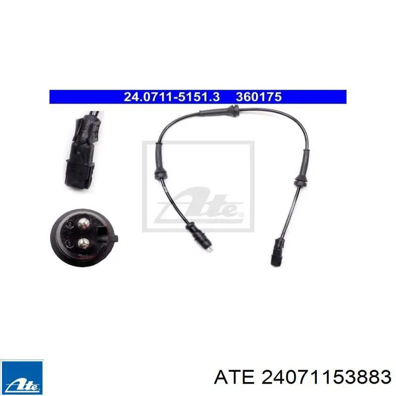 Датчик ABS передній ATE 24071153883 ціна, від 16.69 USD