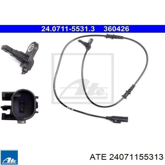 Датчик АБС (ABS) передній 24071155313 ATE