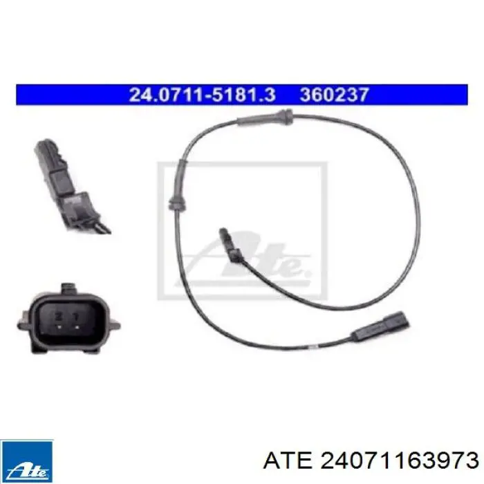 Датчик АБС (ABS) задній правий ATE 24071163973 ціна, від 66.79 USD