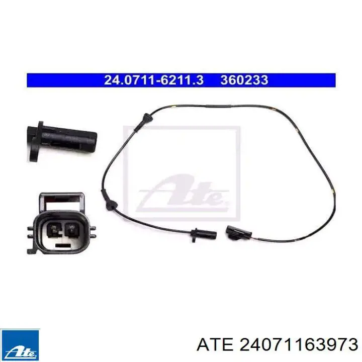 24071163973 ATE Датчик ABS задній правий