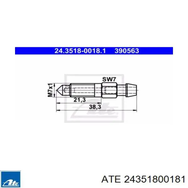 Штуцер прокачування супорту гальмівного, переднього 04317239 Deutz