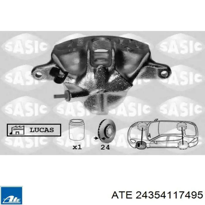 Купити 820437 Maxgear Супорт гальмівний передній лівий
