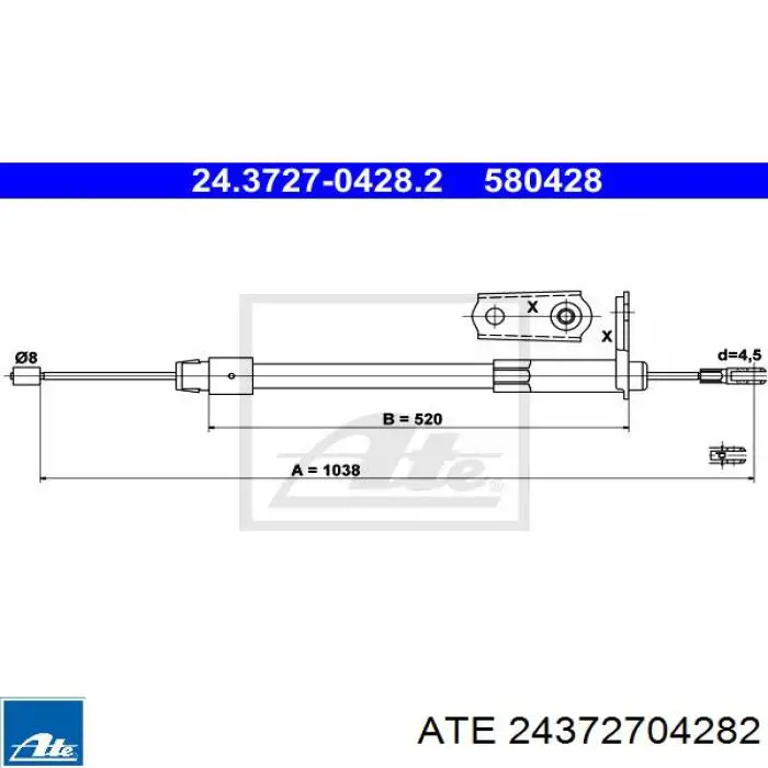 Купити 270146 Linex Трос ручного гальма задній, лівий