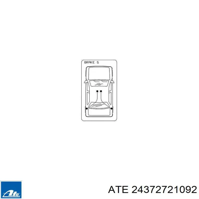 Трос ручного гальма задній, лівий 24372721092 ATE