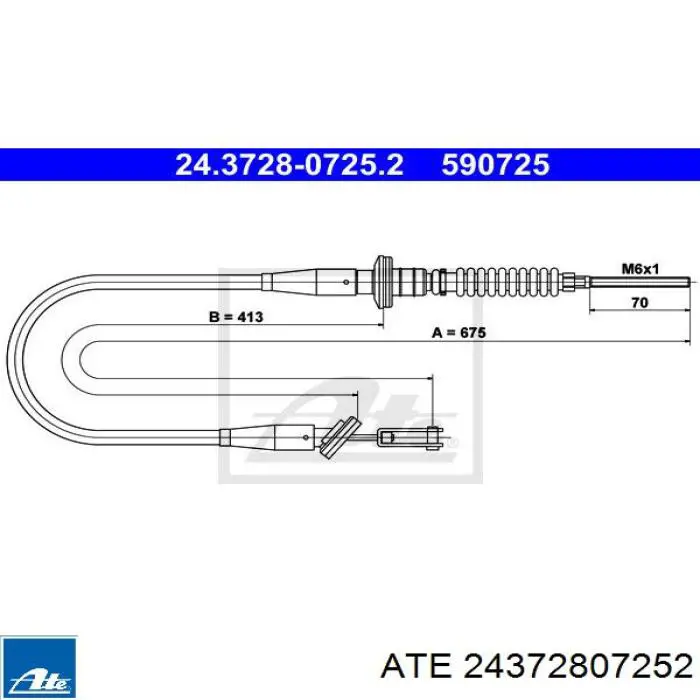 Трос зчеплення 24372807252 ATE