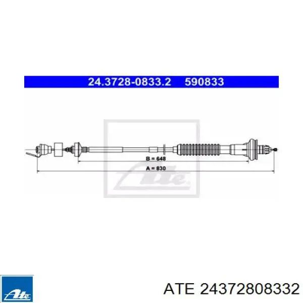 Трос зчеплення 24372808332 ATE