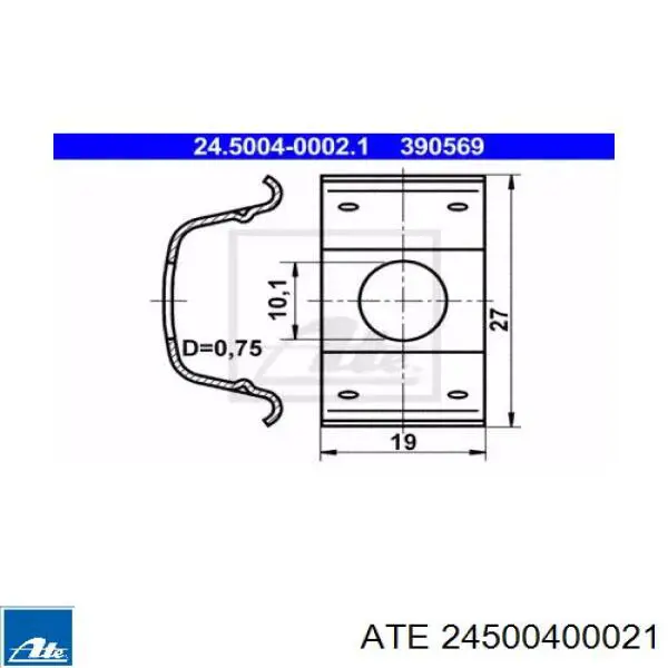 Скоба кріплення гальмівного шлангу Citroen ZX (N2) (Сітроен ZX)