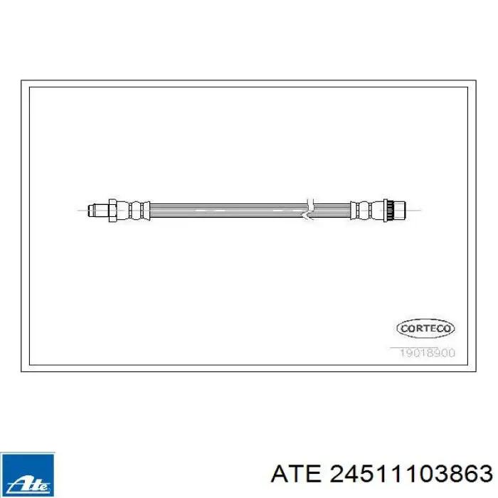 Шланг гальмівний передній ATE 24511103863 ціна, від 6.54 USD