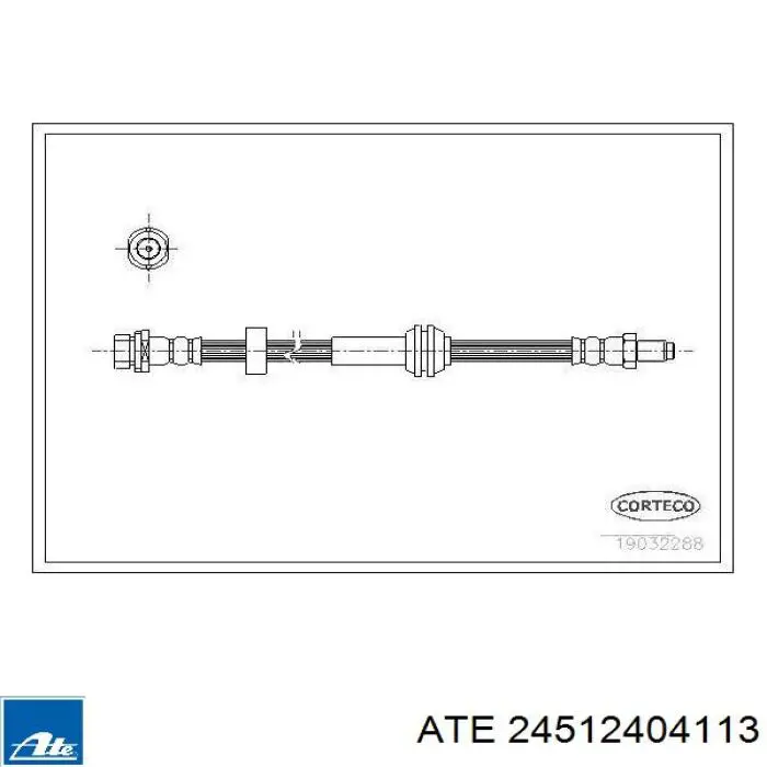 Шланг гальмівний задній 24512404113 ATE
