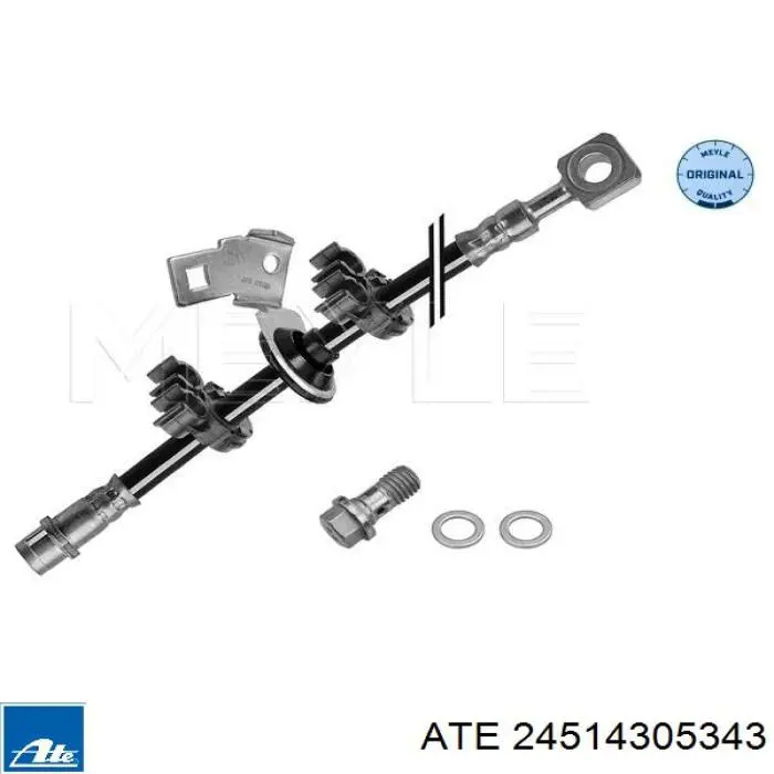 Купити A1634202348 Mercedes Шланг гальмівний передній, правий