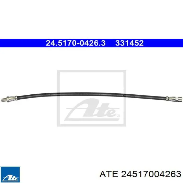 Шланг гальмівний передній 24517004263 ATE