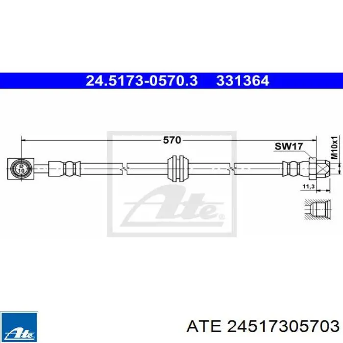 Купити 34306794002 BMW Гальмівні шланги передні