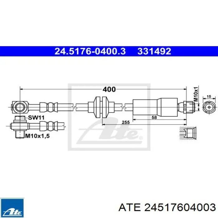Гальмівний шланг Opel 13399771