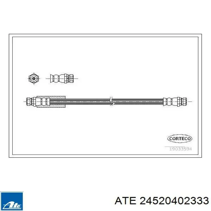Шланг гальмівний задній ATE 24520402333 ціна, від 7.60 USD