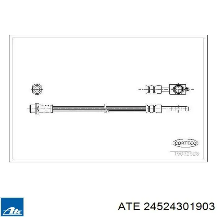 24524301903 ATE Шланг гальмівний задній