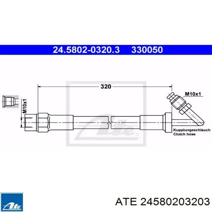 Шланг зчеплення 24580203203 ATE