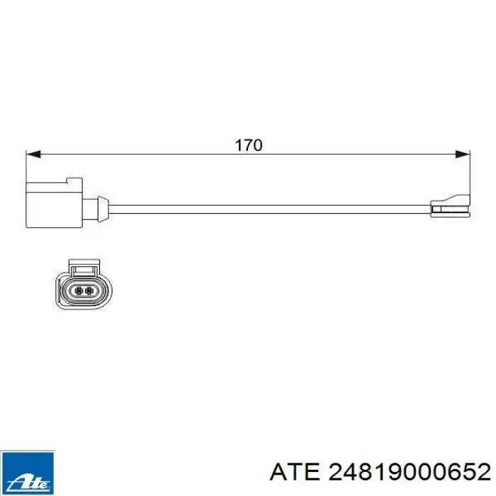 Сигналізатор знос гальмівних колодок ATE 24819000652 ціна, від 6.66 USD