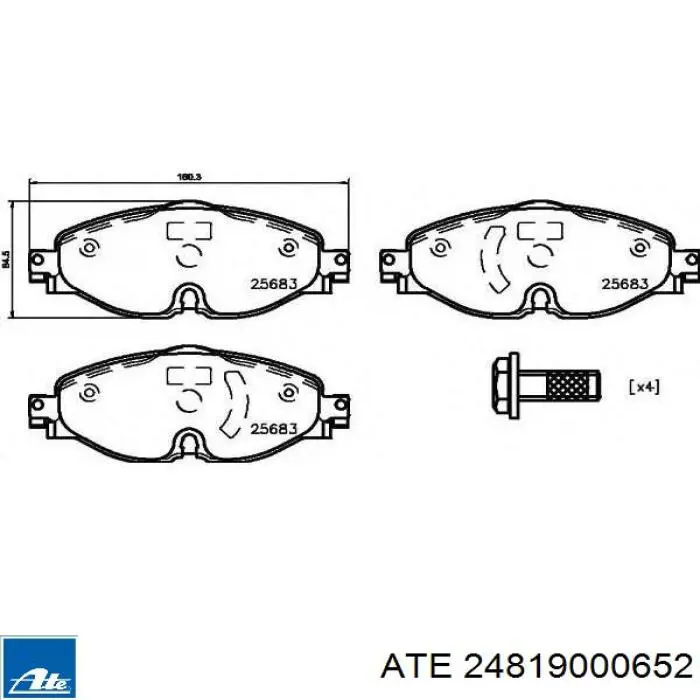 Купити 24819000652 ATE Датчик зносу гальмівних колодок